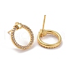 Ring & Star Brass Micro Pave Clear Cubic Zirconia Ear Studs KK-K258-31G-RS-2