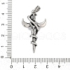 316 Surgical Stainless Steel Micro Pave Cubic Zirconia  Pendants STAS-D304-15AS-3