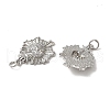 Rack Plating Brass Micro Pave Cubic Zirconia Pendant KK-WH0084-06P-2