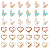 SUPERFINDINGS 36pcs 6 style Alloy Enamel Pendants FIND-FH0007-40-1