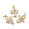 Rack Plating Brass Micro Pave Cubic Zirconia Pendants X-KK-A160-05G-2