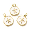 Brass Enamel Pendants KK-Q043-11G-B-1