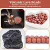 Olycraft 4 Strands Synthetic Lava Rock Beads Strands G-OC0004-22B-01-4