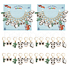 Alloy Enamel Bamboo Stick/Panda Pendant Locking Stitch Markers HJEW-AB00113-1