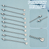 Unicraftale 30Pcs 304 Stainless Steel Curb Chain Extender STAS-UN0059-05-5