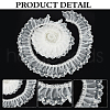 4 Yards Polyester Pleated Bowknot Lace Ribbons OCOR-WH0086-63-5