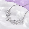 Brass Box Chain Slider Bracelets BJEW-S169-01P-3