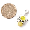 Angel Glass Pendant Decoration HJEW-JM02645-02-5
