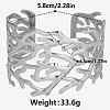 Hollow-out 304 Stainless Steel Cuff Bangles QA6075-1-2