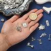 100Pcs 10 Style Tibetan Style Alloy Balance Pendants TIBEP-CJ0002-08-3