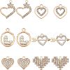 SUPERFINDINGS 48Pcs 6 Style Alloy Pendants FIND-FH0004-12-1
