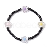 3Pcs 3 Styles Glass Acrylic Beaded Strech Bracelet & Glass Seed Beads Stretch Bracelet Set for Women BJEW-JB11749-3
