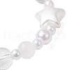 ABS Plastic Imitation Pearl & Glass Beads Stretch Bracelets for Women BJEW-JB11864-4