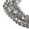 Opaque Solid Color Electroplate Glass Beads Strands EGLA-A039-P4mm-B14-3