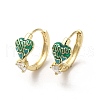 Real 18K Gold Plated Brass Heart Hoop Earrings EJEW-L268-024G-02-1