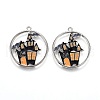 Halloween Theme Alloy Enamel Pendants X-ENAM-J649-12P-02-1