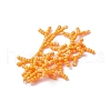 Handmade Glass Seed Beaded Coral Pendants PALLOY-MZ00765-02-4
