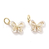 Brass Micro Pave Cubic Zirconia Pendants KK-P271-03G-A-1