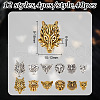 DELORIGIN 48Pcs 12 Styles Tibetan Style Alloy Beads FIND-DR0001-22-2