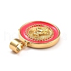 Brass Enamel Pendants KK-P209-03G-08-RS-3