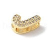 Brass Micro Pave Clear Cubic Zirconia Initial Multi-strand Links KK-S520-01G-10-2