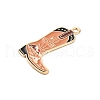 Western Cowboy Theme Alloy Enamel Pendants FIND-V001-04G-02-2