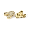 Brass Micro Pave Clear Cubic Zirconia Pendants KK-Z041-01G-V-2