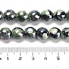 Electroplated Natural Fire Crackle Agate Round Beads Strands G-G0006-A02-04-5