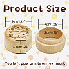 Beech Wooden Engraved My First Curl Box CON-WH0121-002-2
