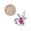 Glass Pearl Beads Pendants PALLOY-MZ00619-01-2