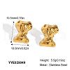 Stainless Steel Hammered Textured Stud Earrings GJ5833-4-1
