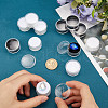 Gorgecraft 20Pcs 2 Colors Round Jewelry Clear Plastic Loose Diamond Storage Box CON-GF0001-15B-3
