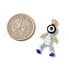 Baking Paint Glass Seed Beaded Human Pendants PALLOY-MZ00653-03-2