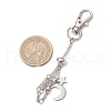 Moon Alloy Swivel Lobster Claw Clasps & Brass Cable Chains AJEW-JB01337-01-3