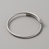 304 Stainless Steel Round Rope Chain Cuff Bangle for Women BJEW-WH0020-36P-2