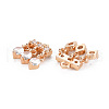 Rack Plating Brass Micro Pave Clear Cubic Zirconia Charms KK-T060-37-RS-3