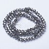 Electroplate Glass Beads Strands EGLA-A034-J8mm-Y01-4