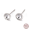 925 Sterling Silver Ear Stud Findings STER-K167-043D-S-6