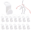 Gorgecraft 50Pcs ABS Plastic Hook Hangers KY-GF0001-13-1