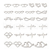 36Pcs 9 Styles 201 Stainless Steel Connector Charms STAS-PJ0001-32-12