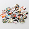 Girl Printed Glass Cabochons GGLA-A002-12mm-PP-1