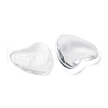 Transparent Glass Heart Cabochons GGLA-R021-30mm-3