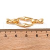 Brass Fold Over Clasps KK-U016-17G-3
