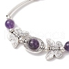 Natural Amethyst Beaded Braceleys BJEW-JB11665-03-3