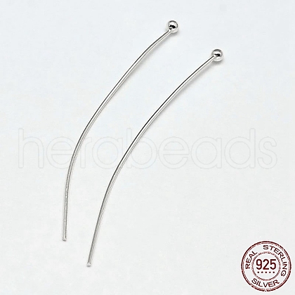 925 Sterling Silver Ball Head Pins STER-F018-03N-03-1