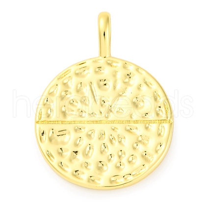 Rack Plating Brass Micro Pave Cubic Zirconia Pendants KK-M021-06G-1