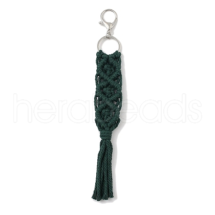 Handmade Macrame Nylon Thread Pendant Decorations HJEW-P019-05P-07-1