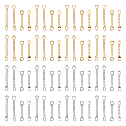 Unicraftale 80Pcs 8 Styles 201 Stainless Steel Connector Charms STAS-UN0055-55-1