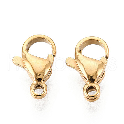 304 Stainless Steel Lobster Claw Clasps STAS-T065-11mm-34G-1