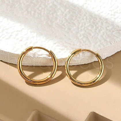 PVD Vacuum Plating 304 Stainless Steel Huggie Hoop Earrings for Women EJEW-F280-07C-G-1